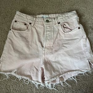 Pink zara jean shorts